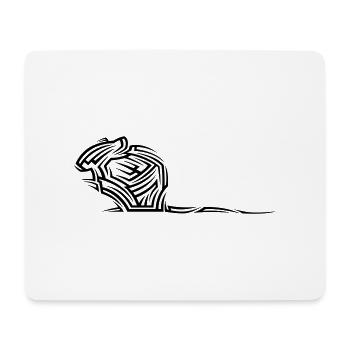 Maus Tribal Tattoo - Mousepad (Querformat) - Weiß - Vorne