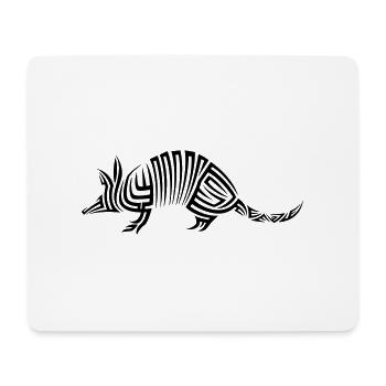 Tatouage tribal Armadillo - Tapis de souris (format paysage) - blanc - Devant