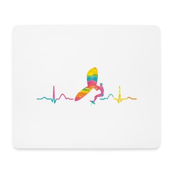 Flügel Surfer Wingsurfing Retro Folie Flügel - Mousepad (Querformat) - Weiß - Vorne