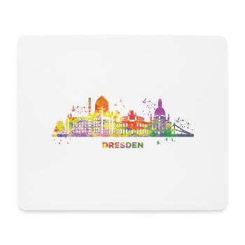Dresde Zwinger Skyline Paysage urbain coloré Dresde - Tapis de souris (format paysage) - blanc - Devant