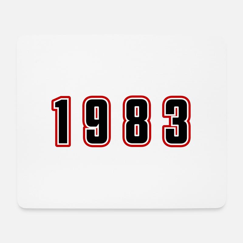 1983 Jahr Zahl - Mousepad (Querformat) - Weiß