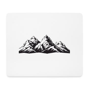 Icône de symbole de montagnes - Tapis de souris (format paysage) - blanc - Devant