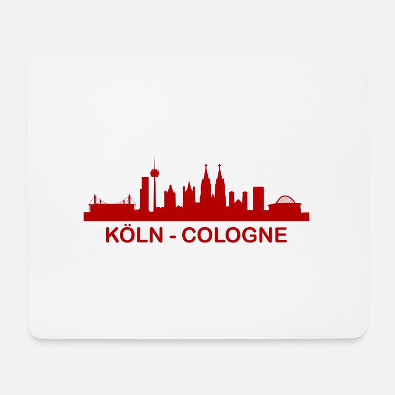 Köln Skyline Cologne Germany - Mousepad (Querformat) - Weiß