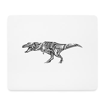 Dinosaur T-Rex Tribal Tattoo - Mouse Pad (horizontal) - white - Front