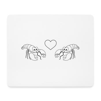 Hummer Comic Couple amour - Tapis de souris (format paysage) - blanc - Devant