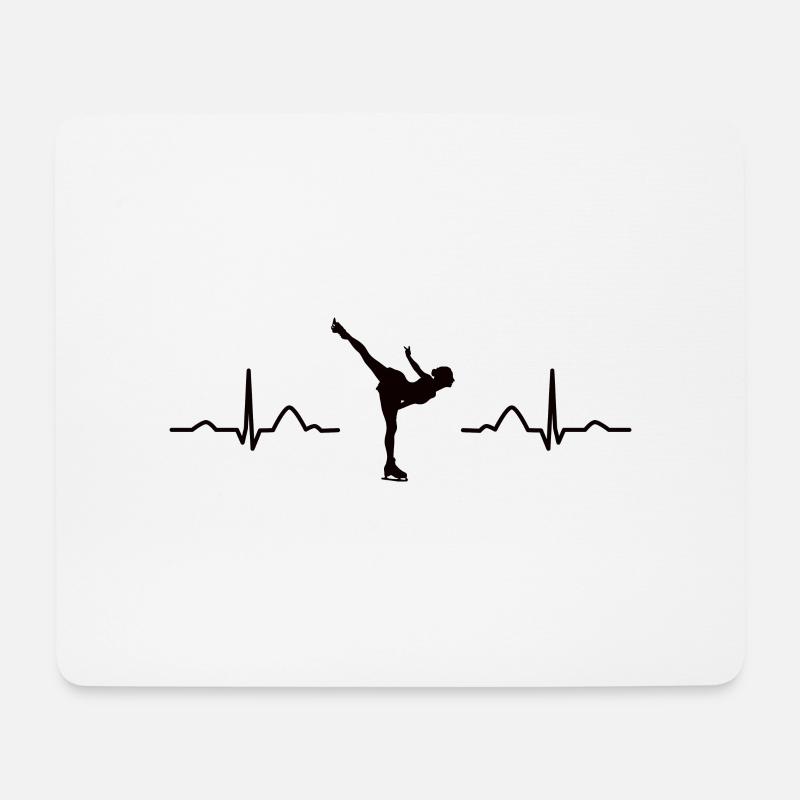 Eiskunstläufer Schlittschuhlaufen Eiskunstlauf - Mousepad (Querformat) - Weiß