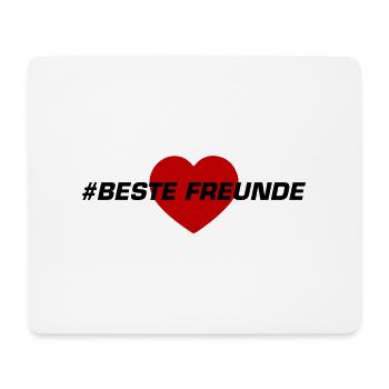 Freundschaft Beste Freunde Herz Liebe - Mousepad (Querformat) - Weiß - Vorne