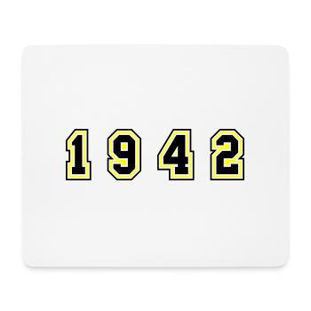 1942 Year Number - Mouse Pad (horizontal) - white - Front