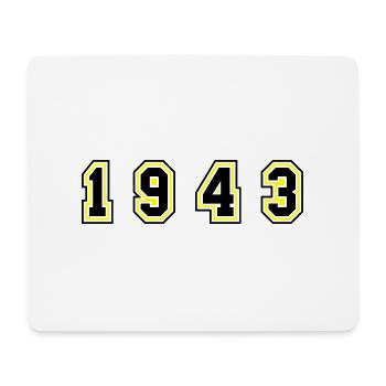1943 Jahr Zahl - Mousepad (Querformat) - Weiß - Vorne