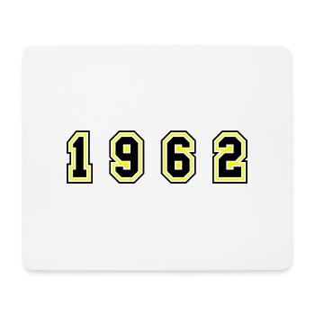 1962 Jahr Zahl - Mousepad (Querformat) - Weiß - Vorne