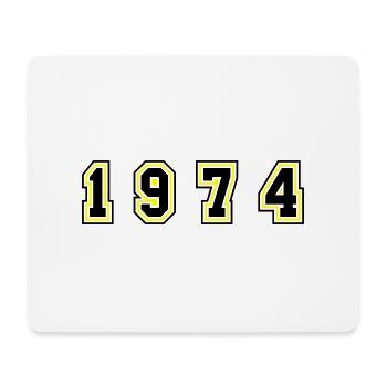 1974 Year Number - Mouse Pad (horizontal) - white - Front