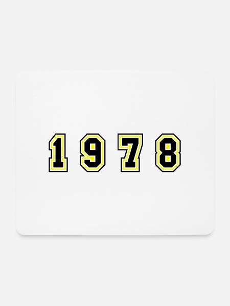 1978 Jahr Zahl - Mousepad (Querformat) - Weiß