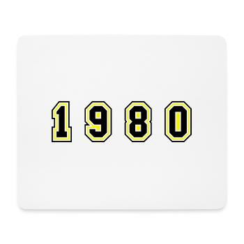 Numéro de l’année 1980 - Tapis de souris (format paysage) - blanc - Devant