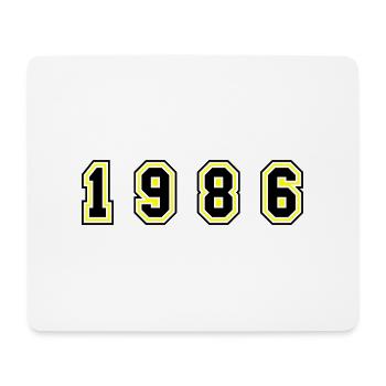 1986 Year Number - Mouse Pad (horizontal) - white - Front