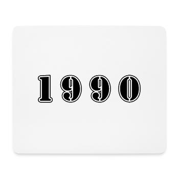 1990 year birthday - Mouse Pad (horizontal) - white - Front