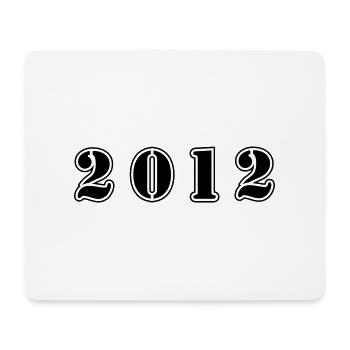 2012 year birthday - Mouse Pad (horizontal) - white - Front