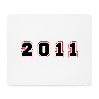 2011 Jahr Zahl - Mousepad (Querformat) - Weiß - Vorne