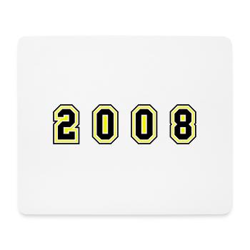 2008 Year Number - Mouse Pad (horizontal) - white - Front