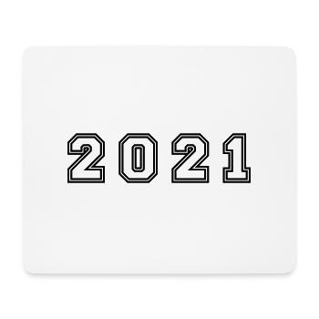 2021 Jahr Zahl - Mousepad (Querformat) - Weiß - Vorne