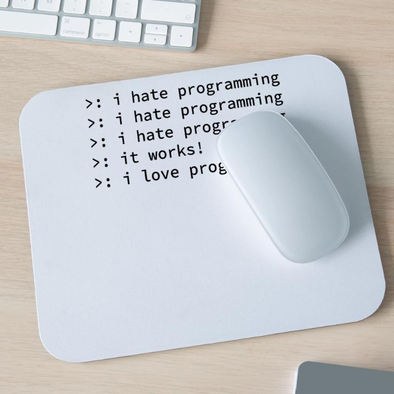 Programmer coden hate nerd geek funny gift Mouse Pad (horizontal)