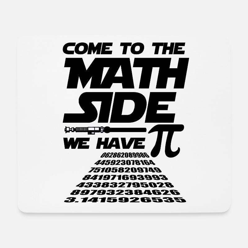 Mathe Pi Dunkle Seite Wortspiel Fantasy Geschenk - Mousepad (Querformat) - Weiß