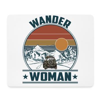 Wander Woman Camping Hiking Vintage Sunset Jeep - Mousepad (Querformat) - Weiß - Vorne