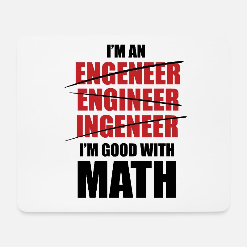 Mathe Ingenieur Sarkasmus Schule Lehrer Geschenke - Mousepad (Querformat) - Weiß