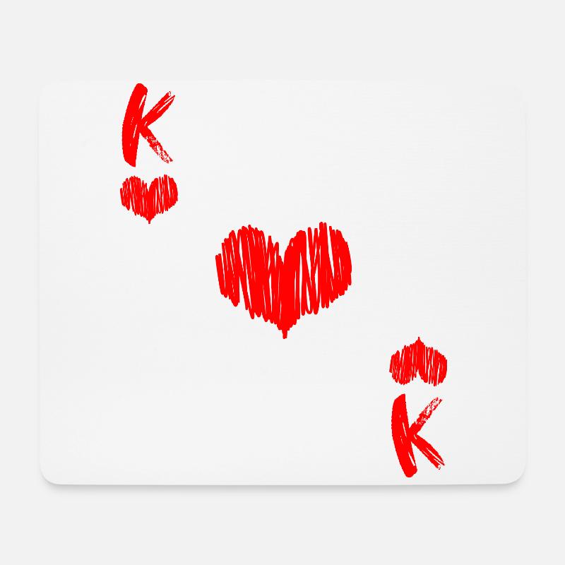 König der Herzen Vintage - Mousepad (Querformat) - Weiß