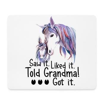 Granddaughter Saw It Liked It Told Grandma Got It - Mousepad (Querformat) - Weiß - Vorne