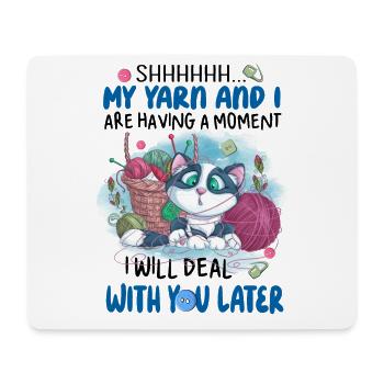 SHHHHHH Mon fil et moi avons un moment T-shirt - Tapis de souris (format paysage) - blanc - Devant
