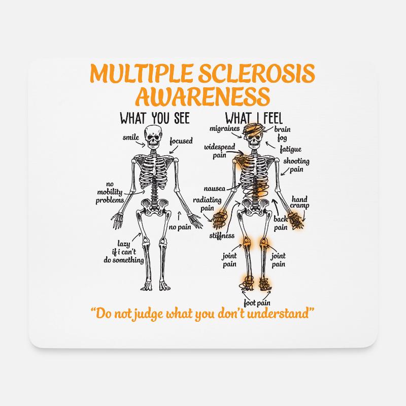 Multiple Sclerosis Awareness - Mousepad (Querformat) - Weiß