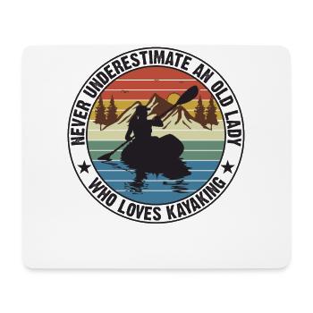 Kayaking Lady Vintage Sunset - Mousepad (Querformat) - Weiß - Vorne