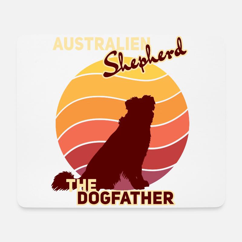 Australien Shepherd The Dogfather - Mousepad (Querformat) - Weiß