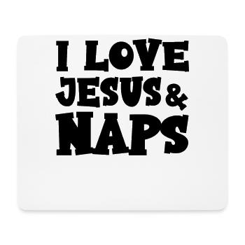I Love Jesus & Naps Baby Bodysuit - Mouse Pad (horizontal) - white - Front