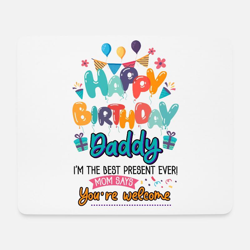 Happy Birthday Daddy Baby Bodysuit - Mousepad (Querformat) - Weiß