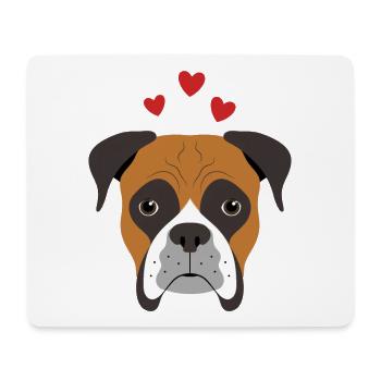 Boxer Liebe - Mousepad (Querformat) - Weiß - Vorne