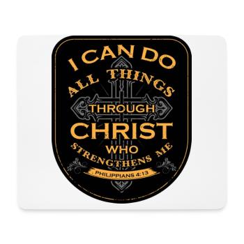 I Can Do All Things Through Christ Who Strengthens - Mouse Pad (horizontal) - white - Front