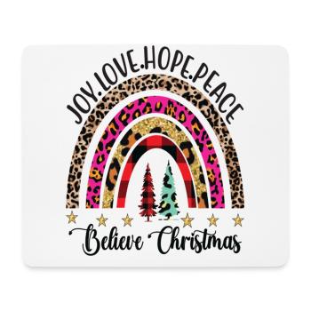 Joy Love Hope Peace Believe Christmas - Mouse Pad (horizontal) - white - Front