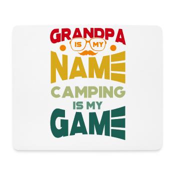 Grand-père est mon nom Le camping est mon jeu - Tapis de souris (format paysage) - blanc - Devant