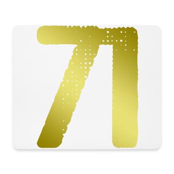 71 Zahl Trikot - Mousepad (Querformat) - Weiß - Vorne