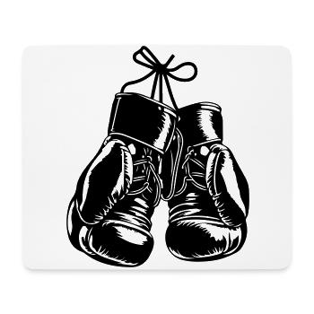 Gants de boxe Symbole Sports de boxe - Tapis de souris (format paysage) - blanc - Devant
