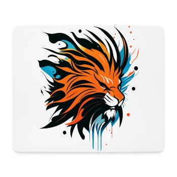 Lion's head, colored - Mouse Pad (horizontal) - white - Front