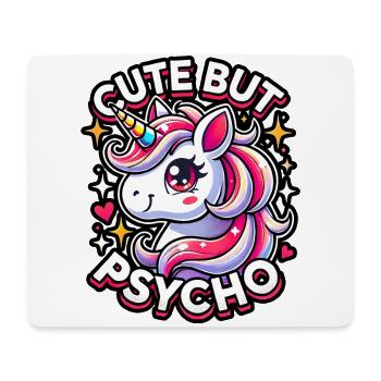 Licorne mignonne mais psychopathe adorable design kawaii - Tapis de souris (format paysage) - blanc - Devant