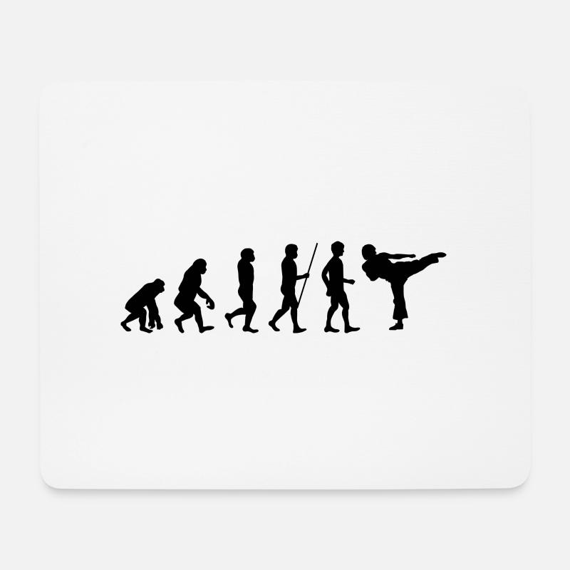 KARATE Evolution Kampfsport Kickboxen Bruce Lee - Mousepad (Querformat) - Weiß
