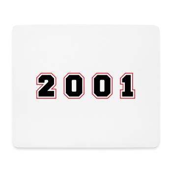 2001 Year Number - Mouse Pad (horizontal) - white - Front