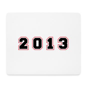 2013 Jahr Zahl - Mousepad (Querformat) - Weiß - Vorne