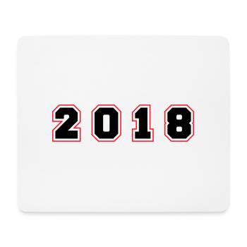 2018 Year Number - Mouse Pad (horizontal) - white - Front