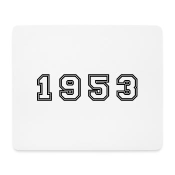 1953 Jahr Zahl - Mousepad (Querformat) - Weiß - Vorne