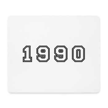 1990 Year Number - Mouse Pad (horizontal) - white - Front
