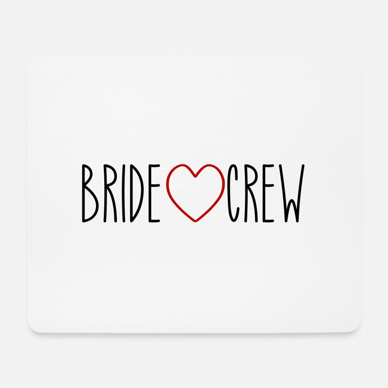 Bride Crew Herz - Mousepad (Querformat) - Weiß